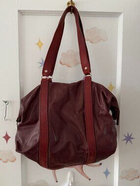 M0851 Burgundy Duffle Bag Tote